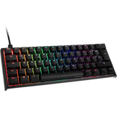 Ducky One 2 Mini 60% RGB (Cherry MX Blue) Double-Shot, Detachable USB Type-C Wired Black Mechanical Gaming Keyboard | One 2 MINI | - CompuMe